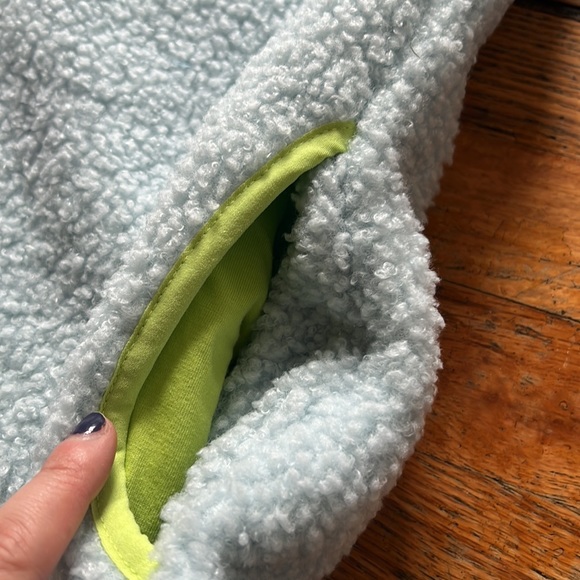 Cat and Jack Girls XL Blue Sherpa Zip Jacket NWT - Picture 5 of 6